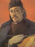Paul Gauguin Portrait of the artist with a palette (mk07) oil painting picture wholesale